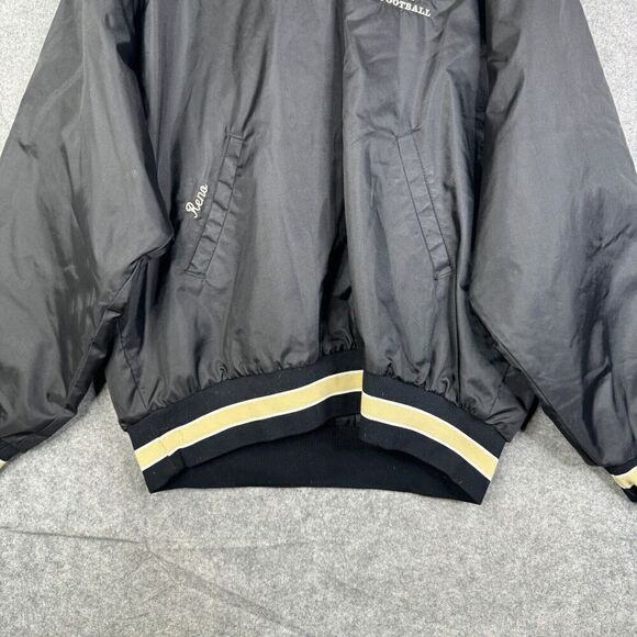 VTG Game Sportswear Jacket Men XL USA Pullover Black Nylon Bomber Football - Picture 3 of 9